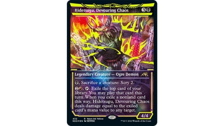 83%OFF!】 MTG極美品 貪る混沌 碑出告 ネオンインク赤 RED 神河 foil