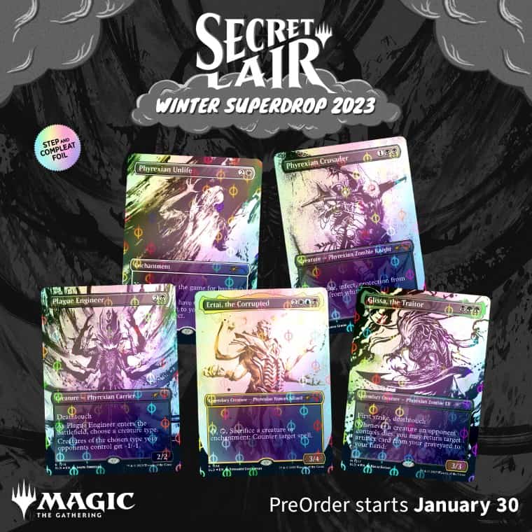 MTG】ファイレクシア：完全なる統一のSecretLairは3種類発売予定で１つ